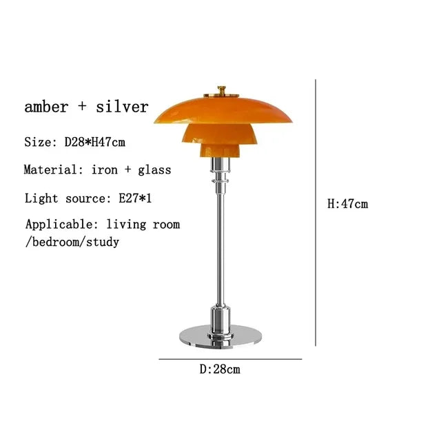 Dänische Retro Mid-Antike Tischlampe