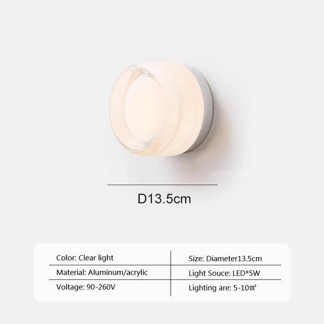 Gelee-inspirierte minimalistische Wandlampe