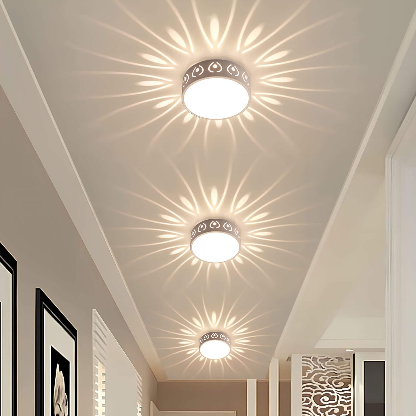 Moderne LED-Deckenlampe für Flur & Balkon – Wetterfeste Eingangsbeleuchtung