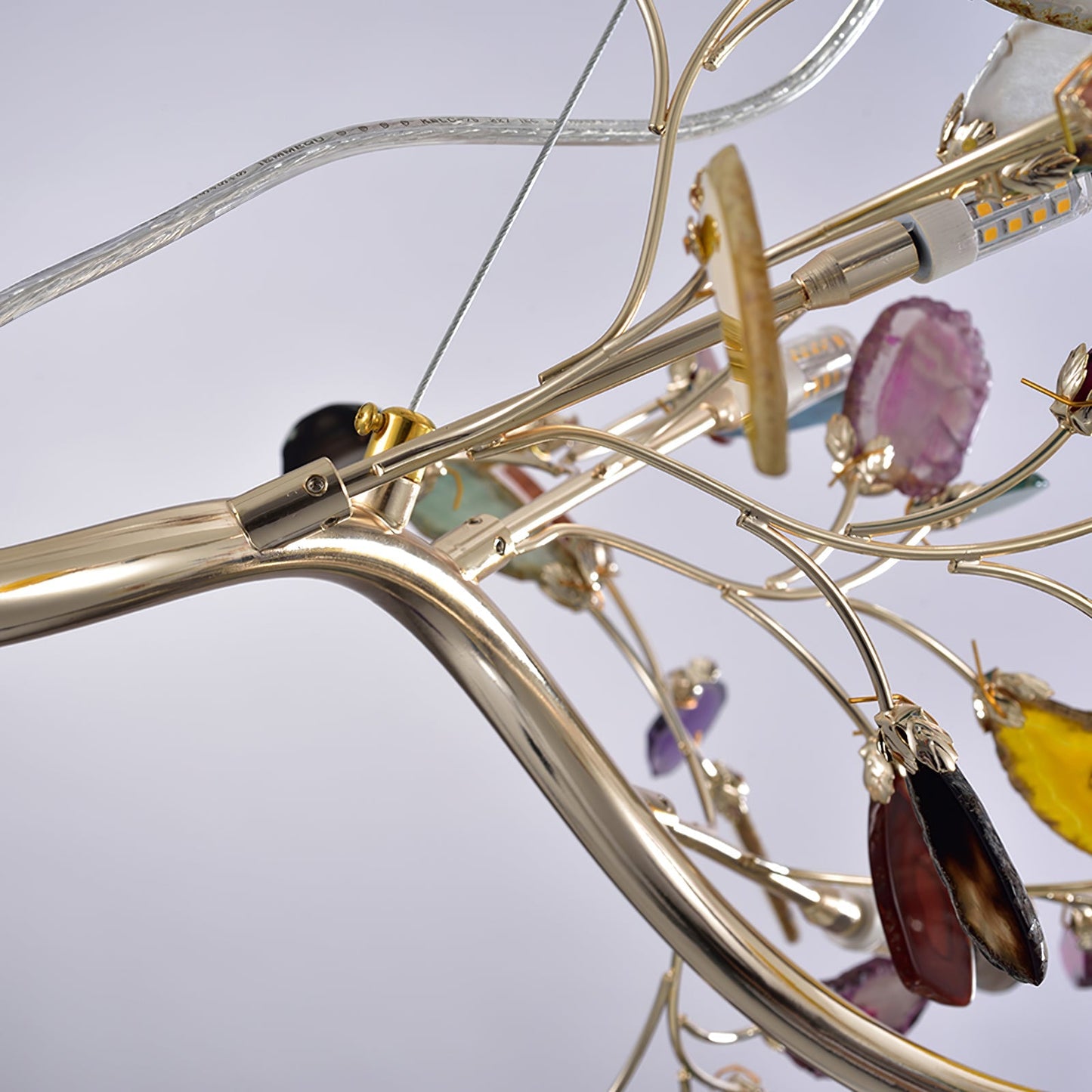 Agna – Nordisches Deckenlicht mit Natur-Achat