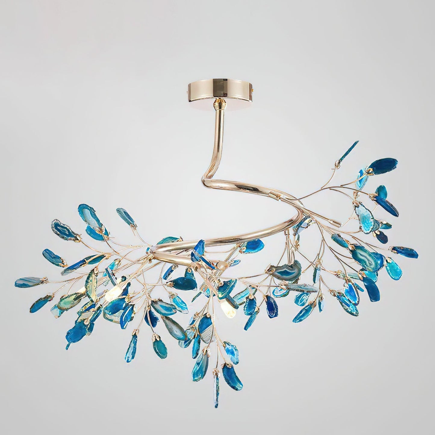 Agna – Nordisches Deckenlicht mit Natur-Achat