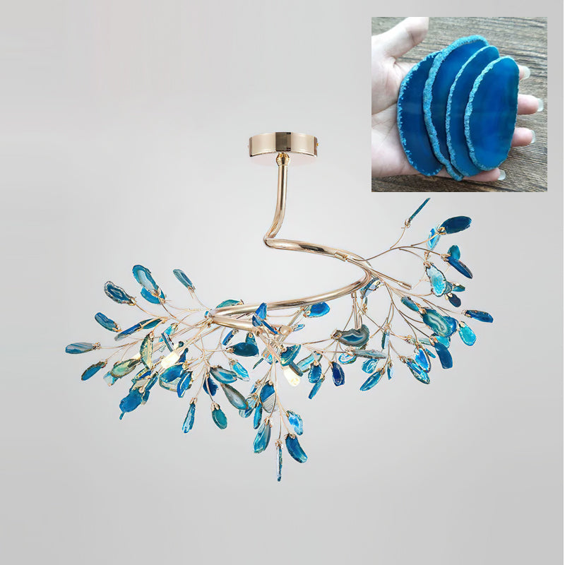 Agna – Nordisches Deckenlicht mit Natur-Achat