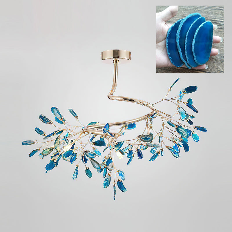 Agna – Nordisches Deckenlicht mit Natur-Achat