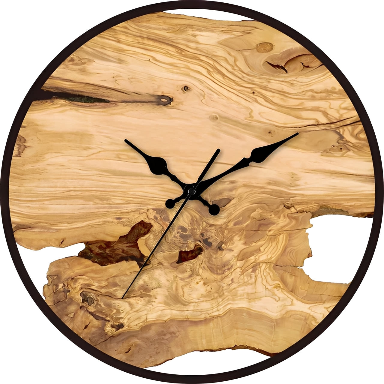 Alvik – Einfache nordische Wanduhr mit Holzoptik
