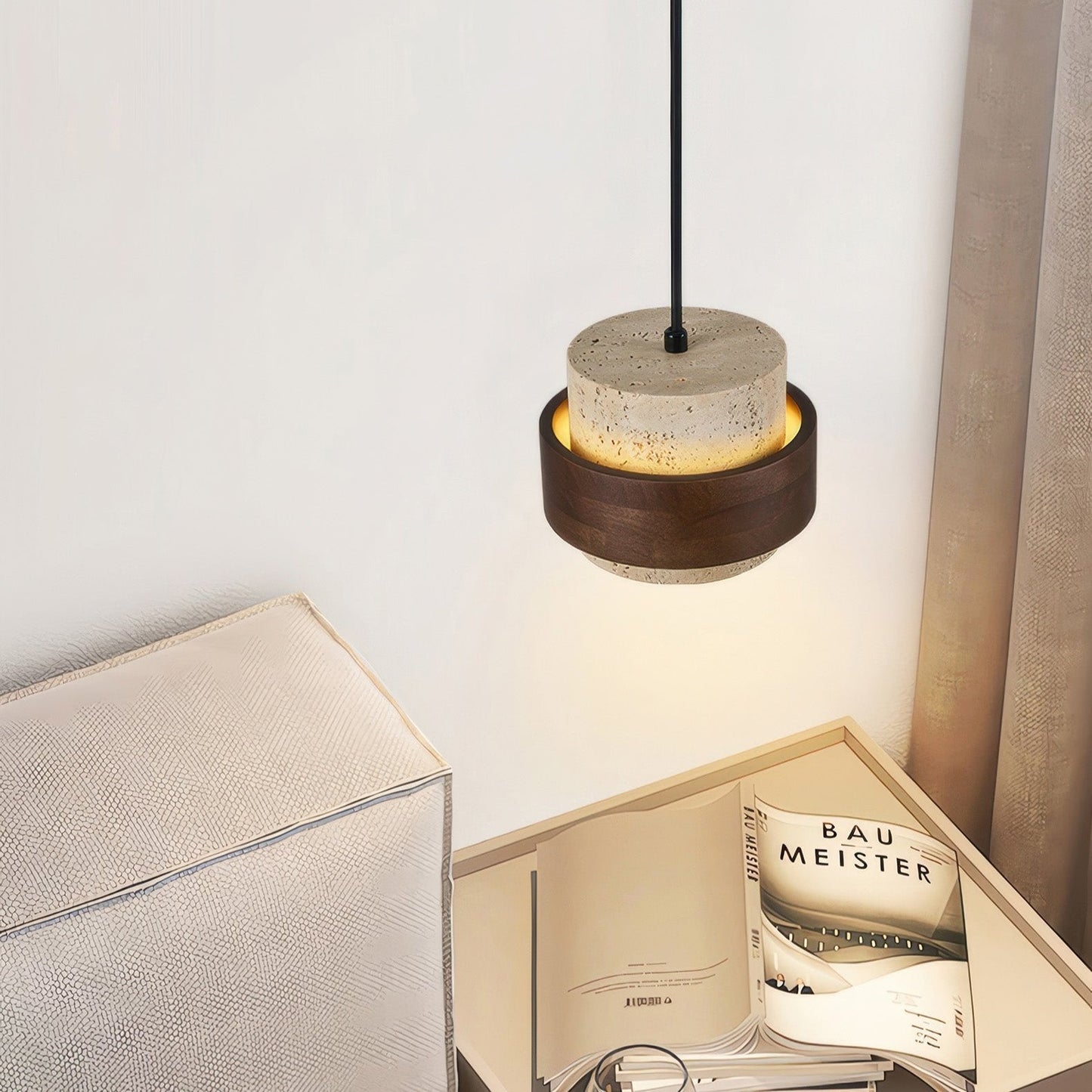 Nakoa – Wabi-Sabi Hängelampe mit Retro-Steinen