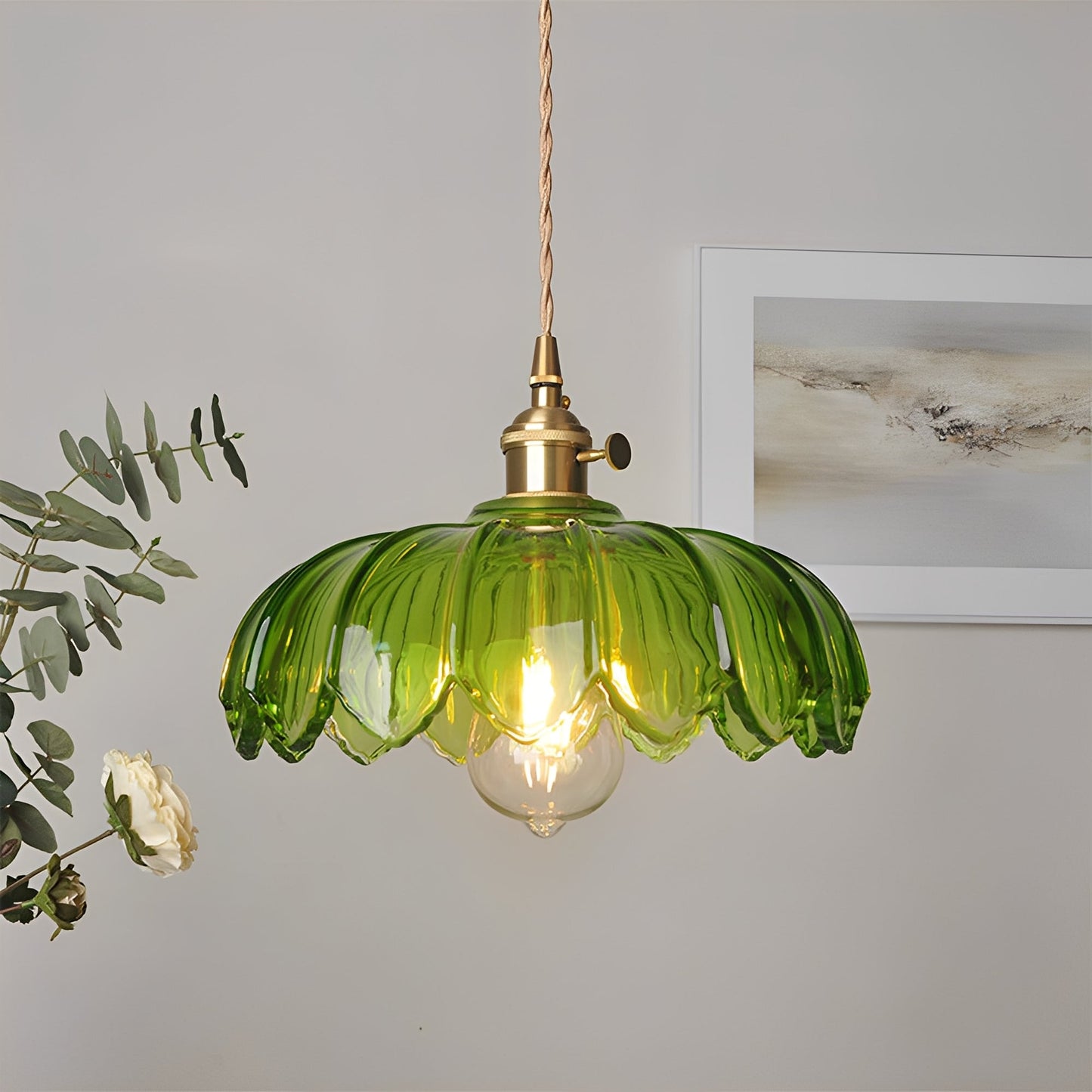 Alaric – Café-Lampe aus Messing und Glas