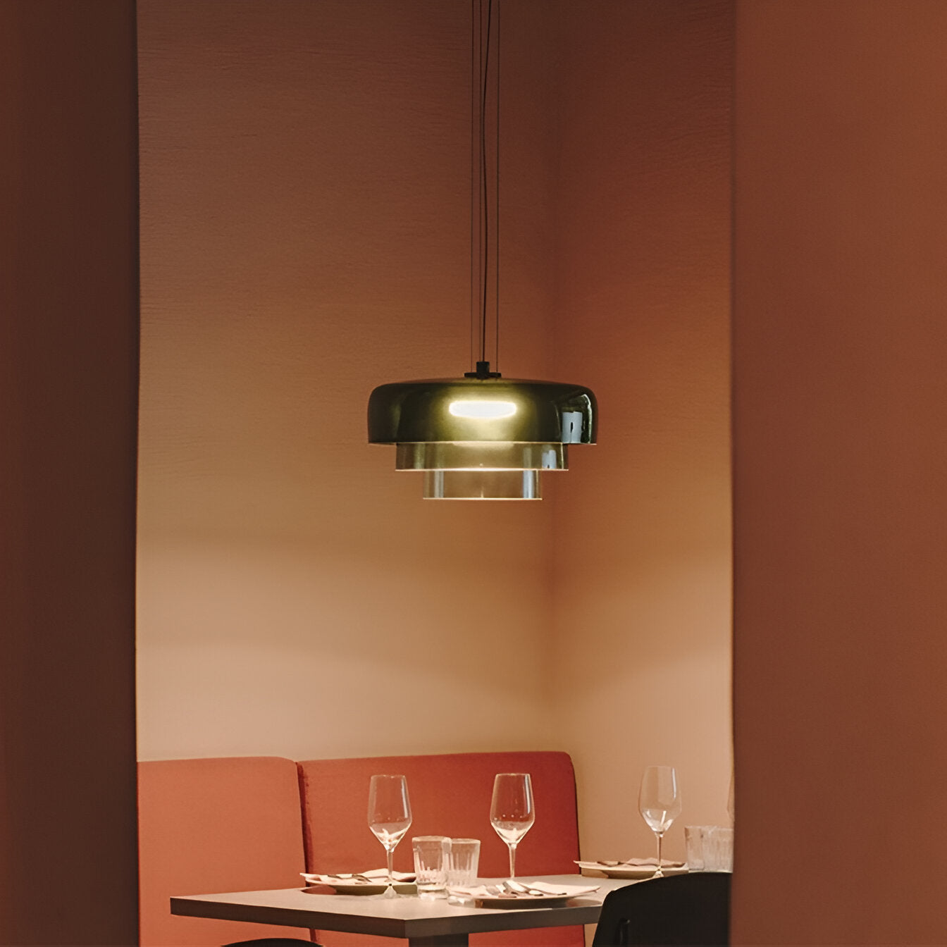 Raki – Nordischer Himmel Glas Pendelleuchte