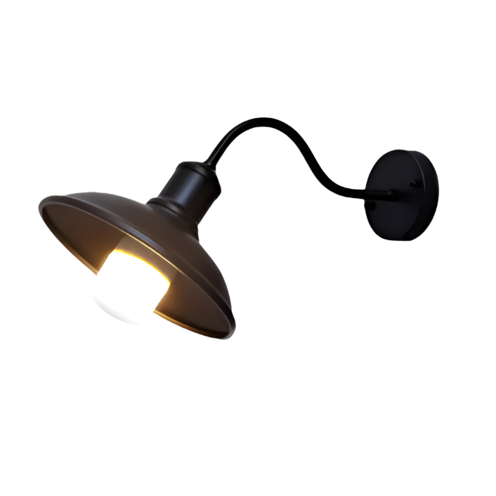 Lean – Retro Eisen Wandlampe
