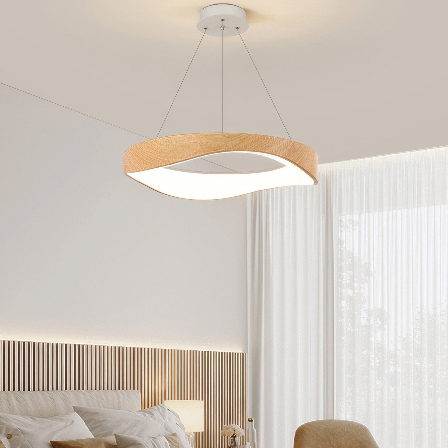 Alvara – Skandinavian Wood-Look Chandelier