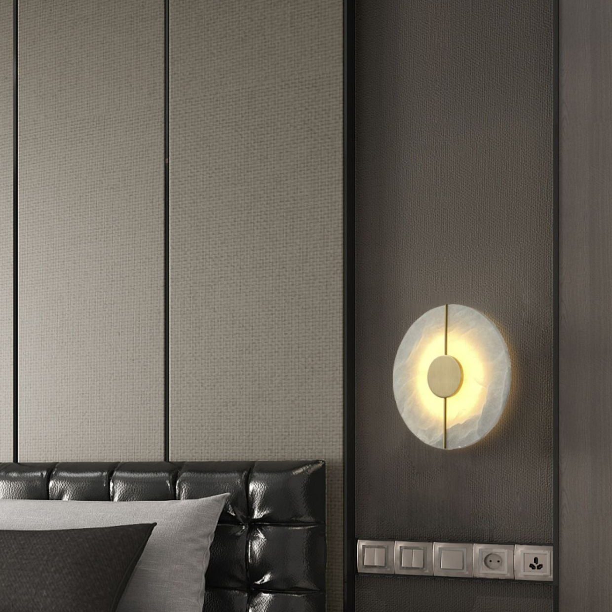 Kylie – Schlichte Marmor-Wandleuchte