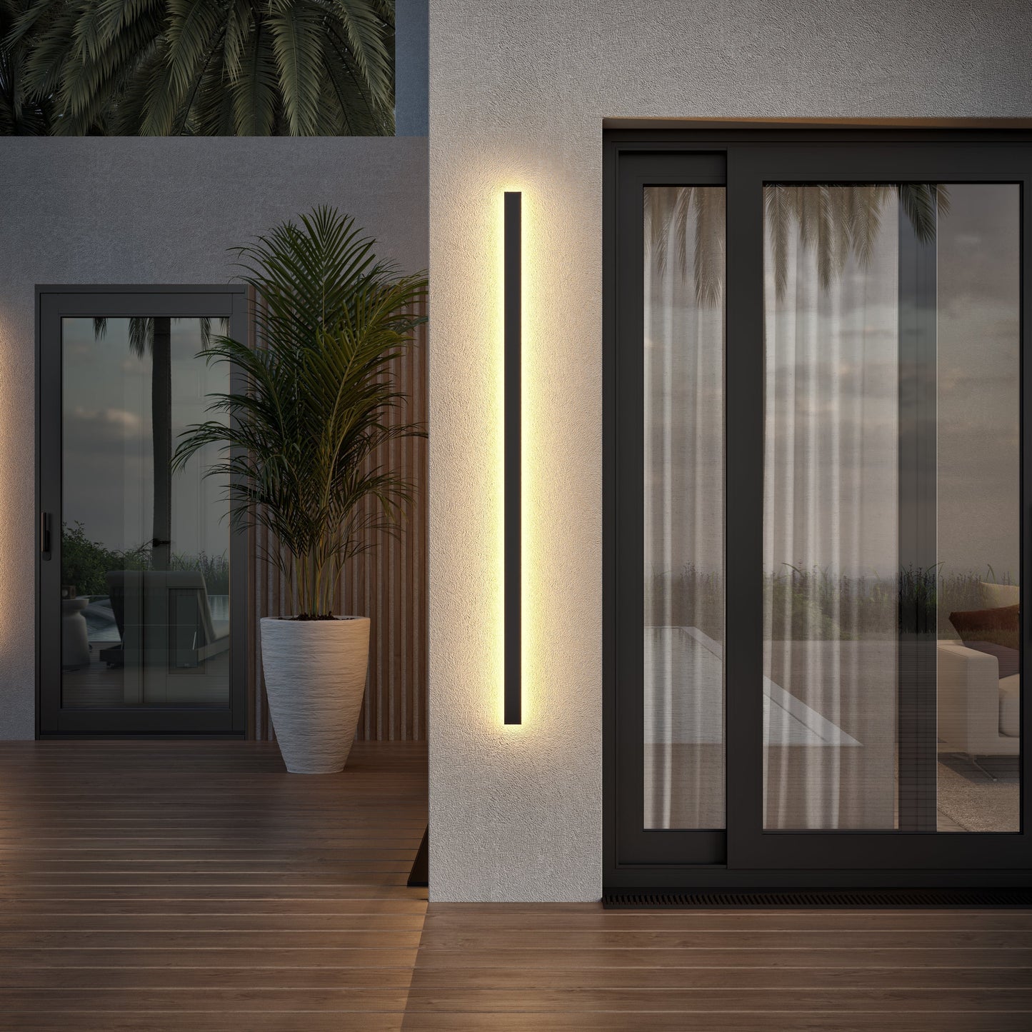 SlimBeam – Schlanke LED-Außenwandleuchte mit IP65-Schutz