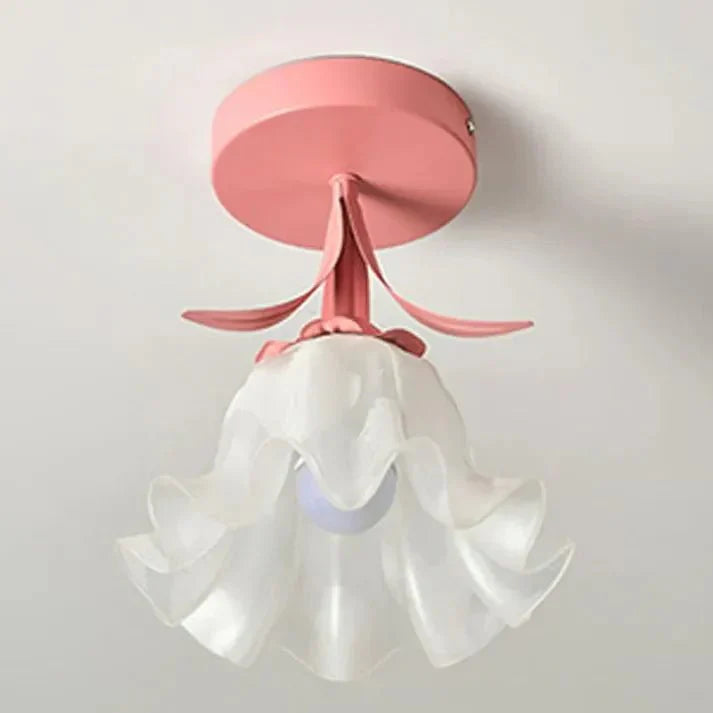 Élodie – Tiffany Mini-Deckenleuchte mit Blumenmotiv