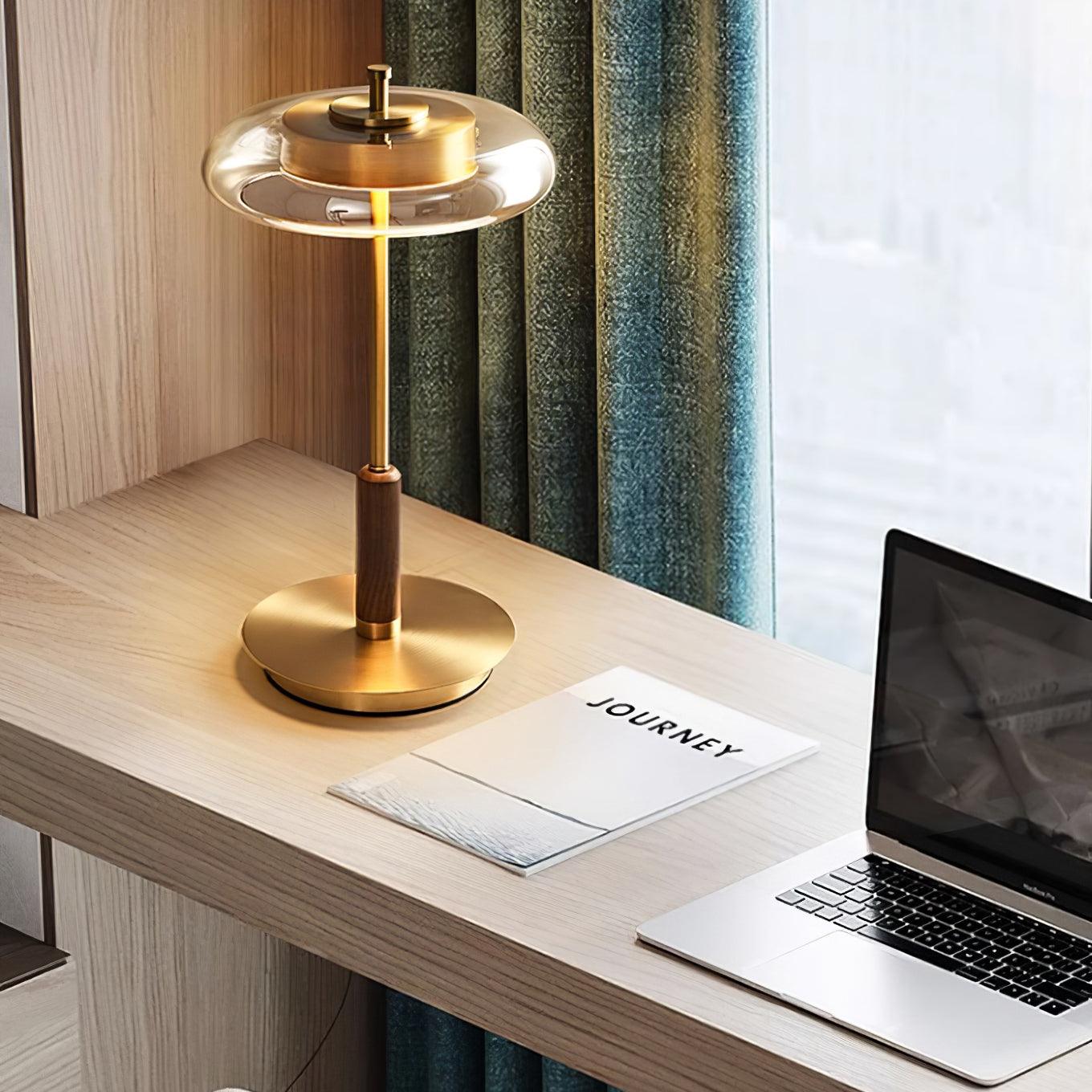 Redondo – Stilvolle LED-Tischlampe aus Metall und Glas