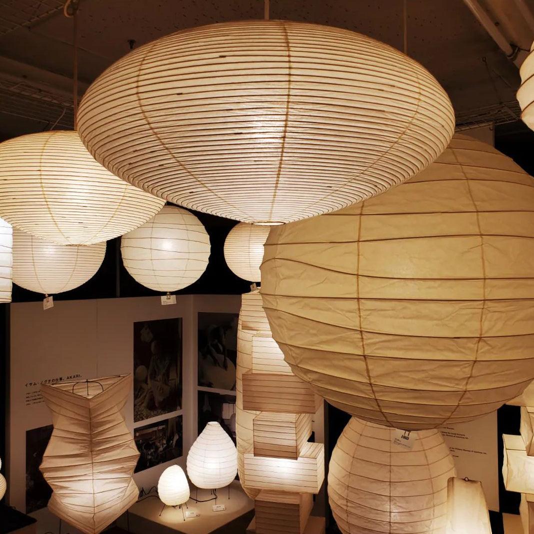 Miyako – Stoff-Deckenlampe im Laternenstil