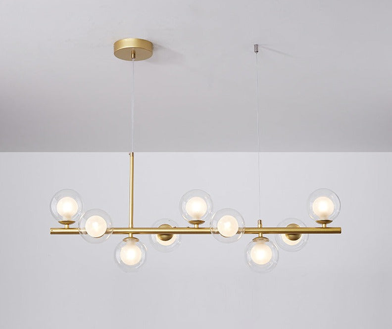 GoldLine – Eleganter Esstisch-Kronleuchter mit Designer-Flair