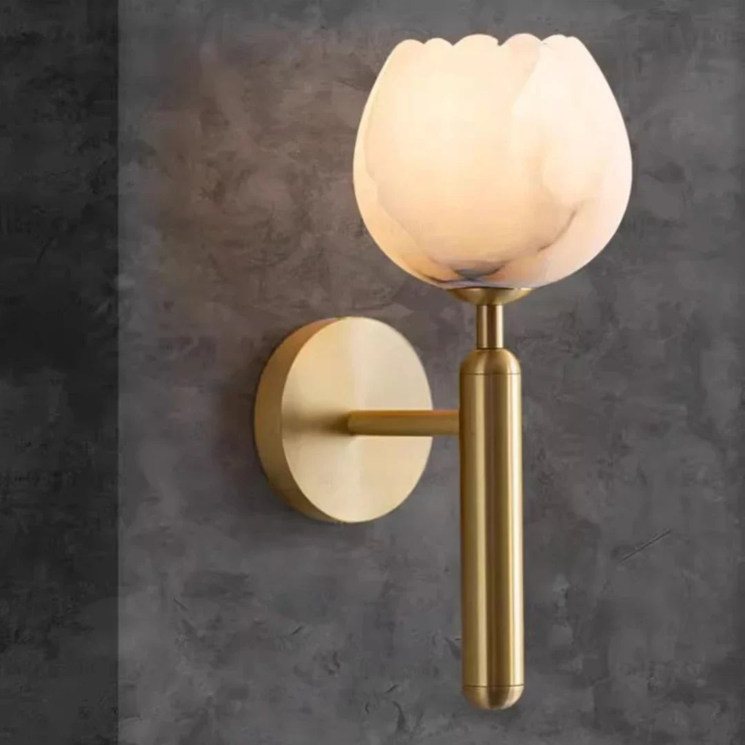 Aurora – Kupfer-Marmor Wandlampe