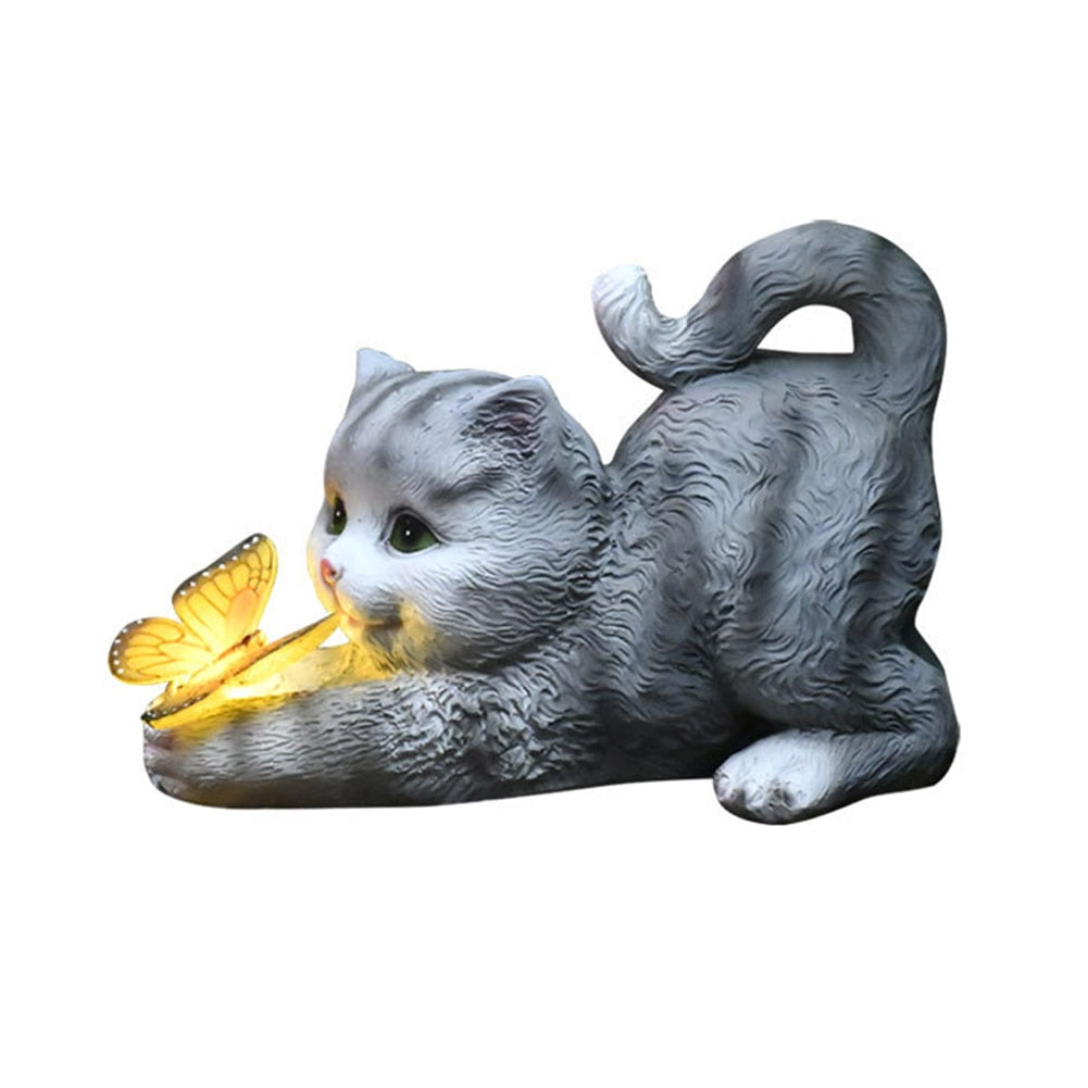 SolarWhiskers – Gartenleuchten in Katzen- & Schmetterlingsform