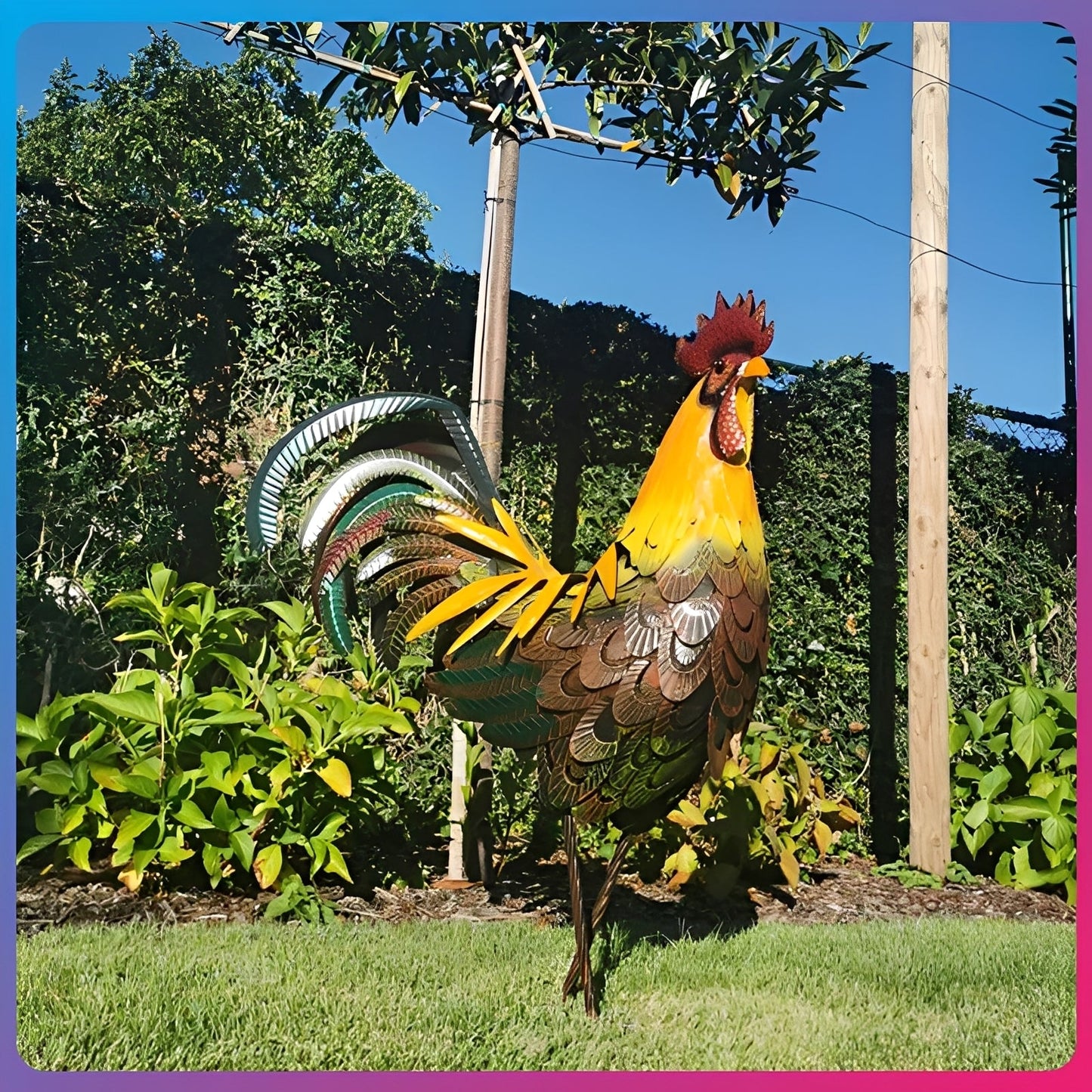 Roger – Ländliche Gartendeko Hahn