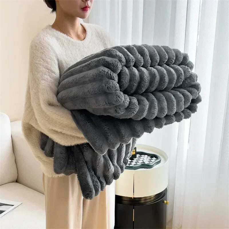 Weiche Plüschdecke aus Blasensamt