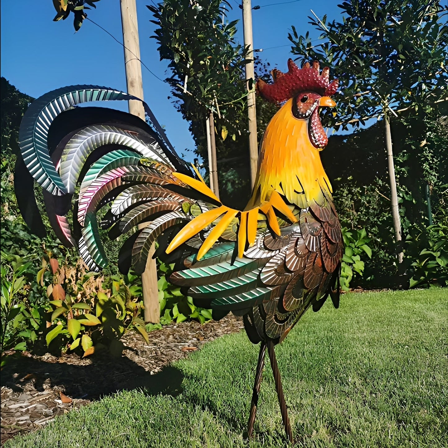 Roger – Ländliche Gartendeko Hahn