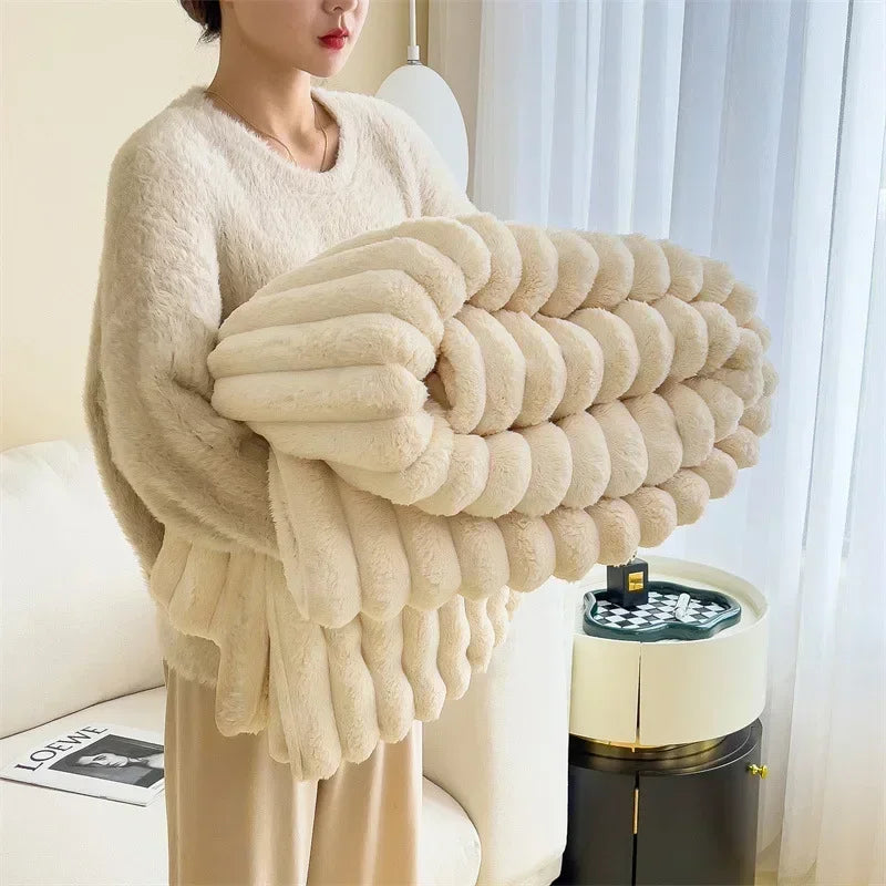Weiche Plüschdecke aus Blasensamt
