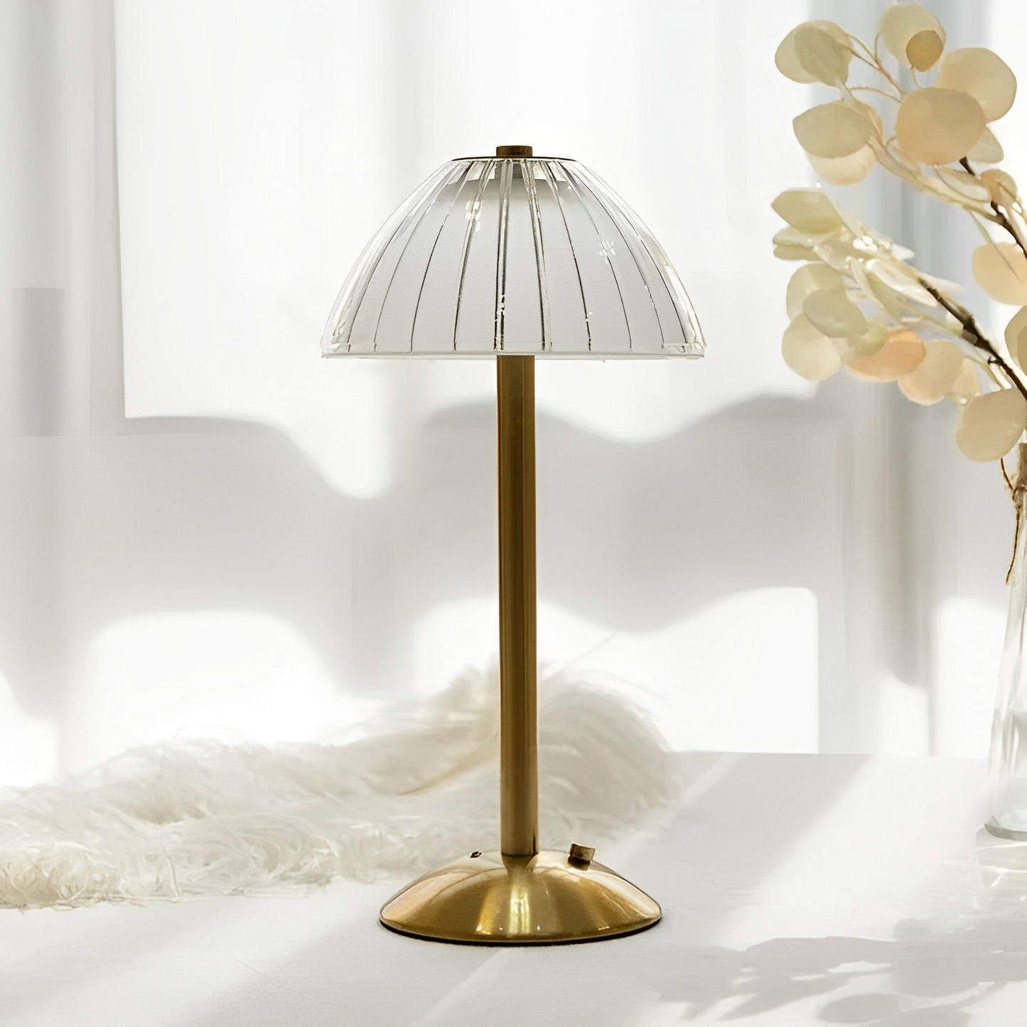 Lunaris – Drahtlose Kristall-LED-Lampe für den Tisch mit 3 Lichttönen