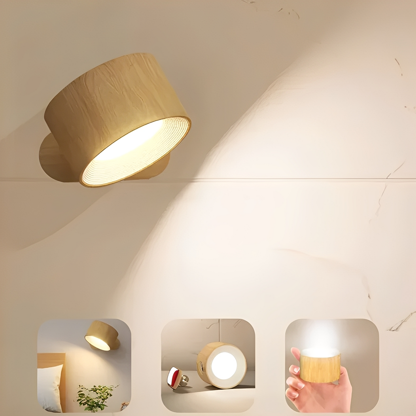 Jana – Wiederaufladbare USB LED Wandleuchte