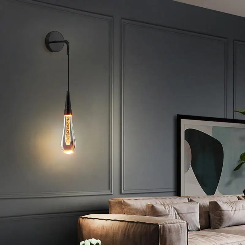 Norie – LED-Wandlampe mit Kristallen für edle Akzente