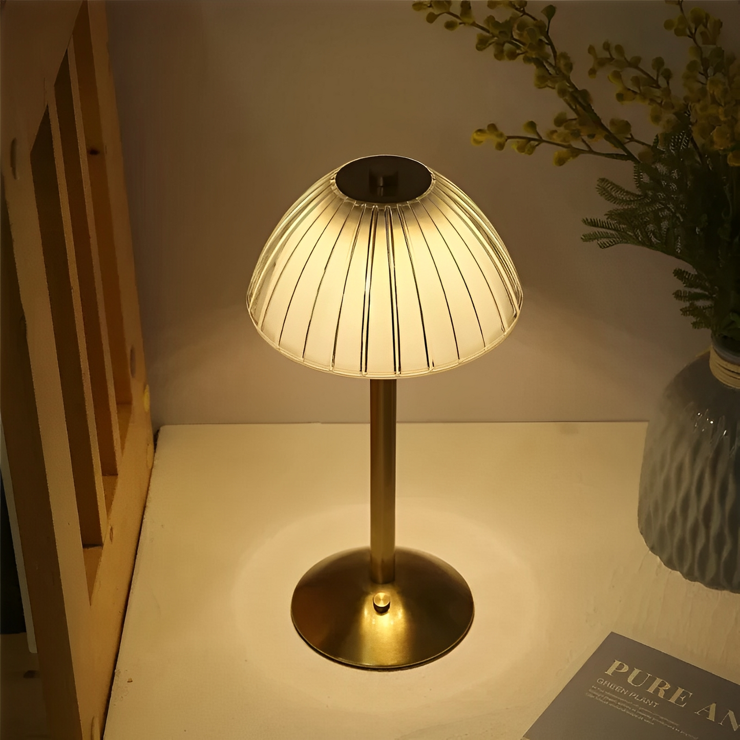Lunaris – Drahtlose Kristall-LED-Lampe für den Tisch mit 3 Lichttönen