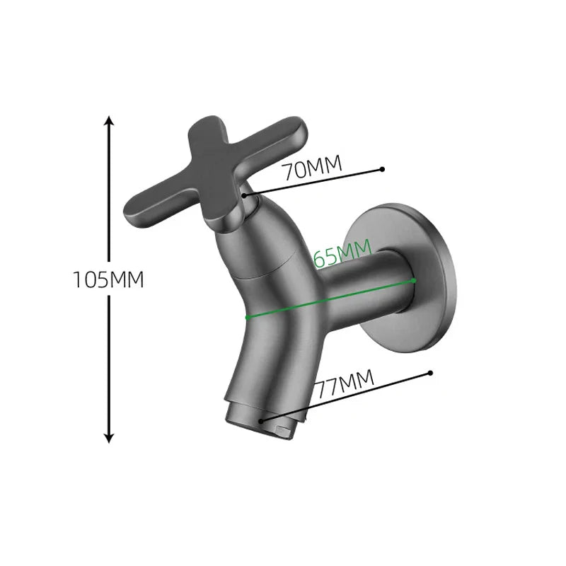 BrassFlow – Wand-Kaltwasserhahn aus massivem Messing