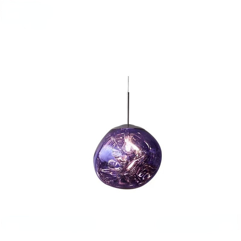 LavaGlow - LED-Pendelleuchte aus mundgeblasenem Lavaglas