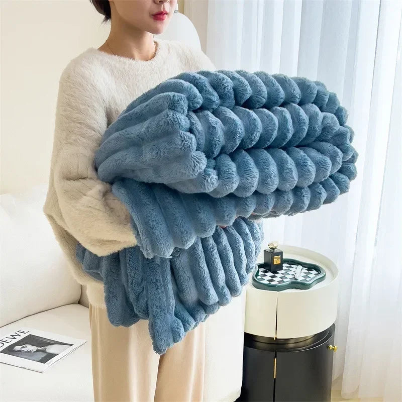 Weiche Plüschdecke aus Blasensamt