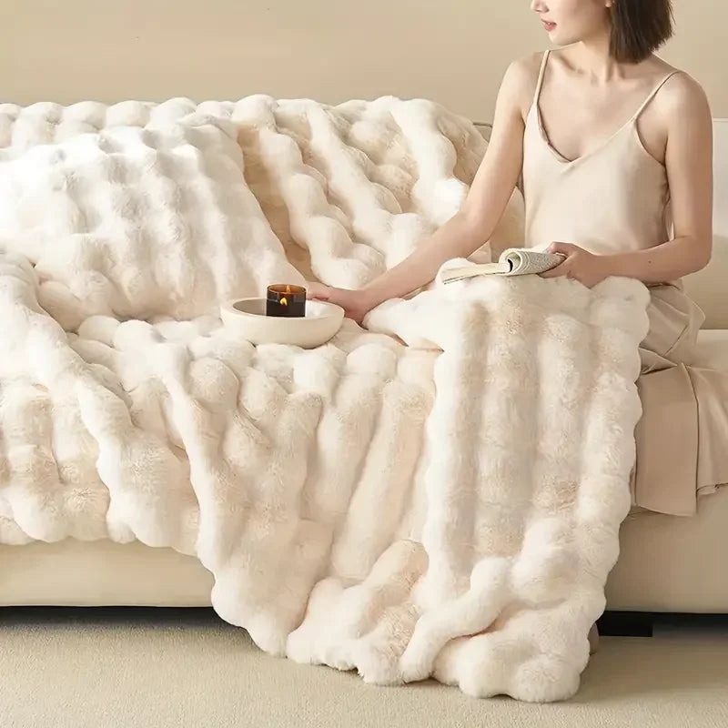 Luftpolster-Samtdecke für Sofa und Büro