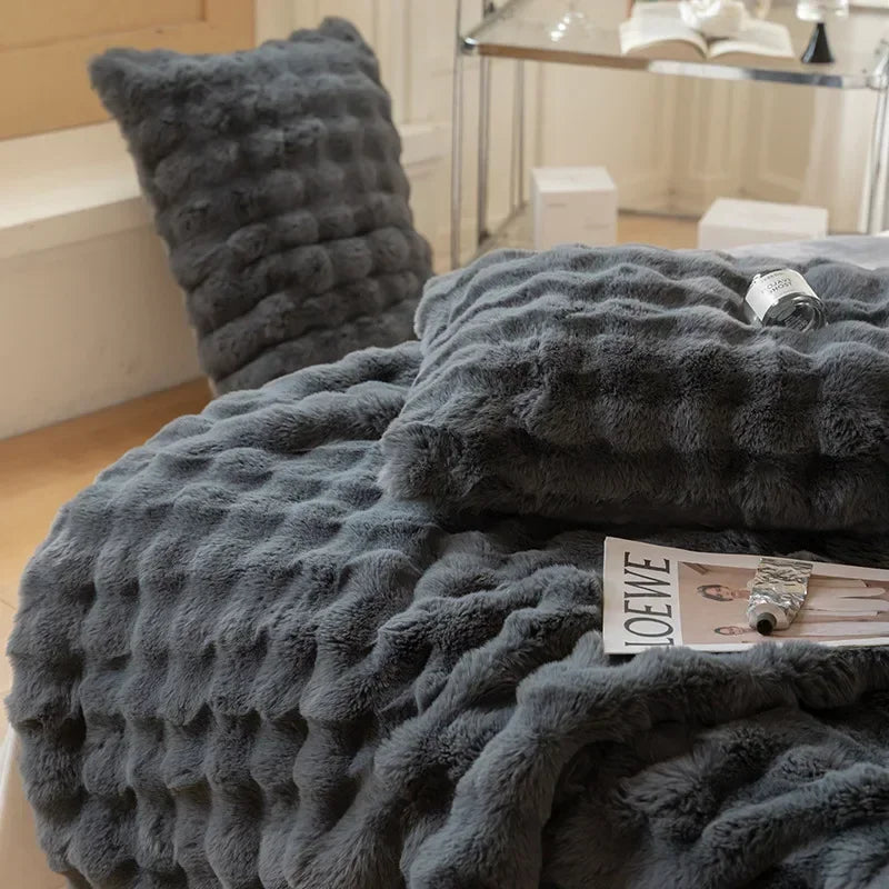 Weiche Bettdecke aus nordischem Pelzfleece