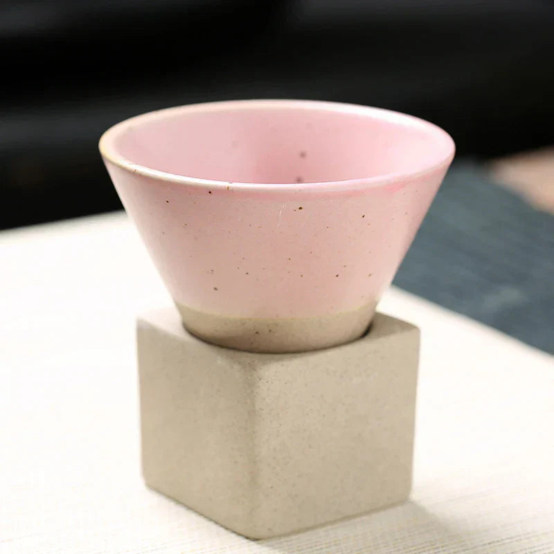 Yumi – Retro-Teetasse aus japanischer Grobkeramik
