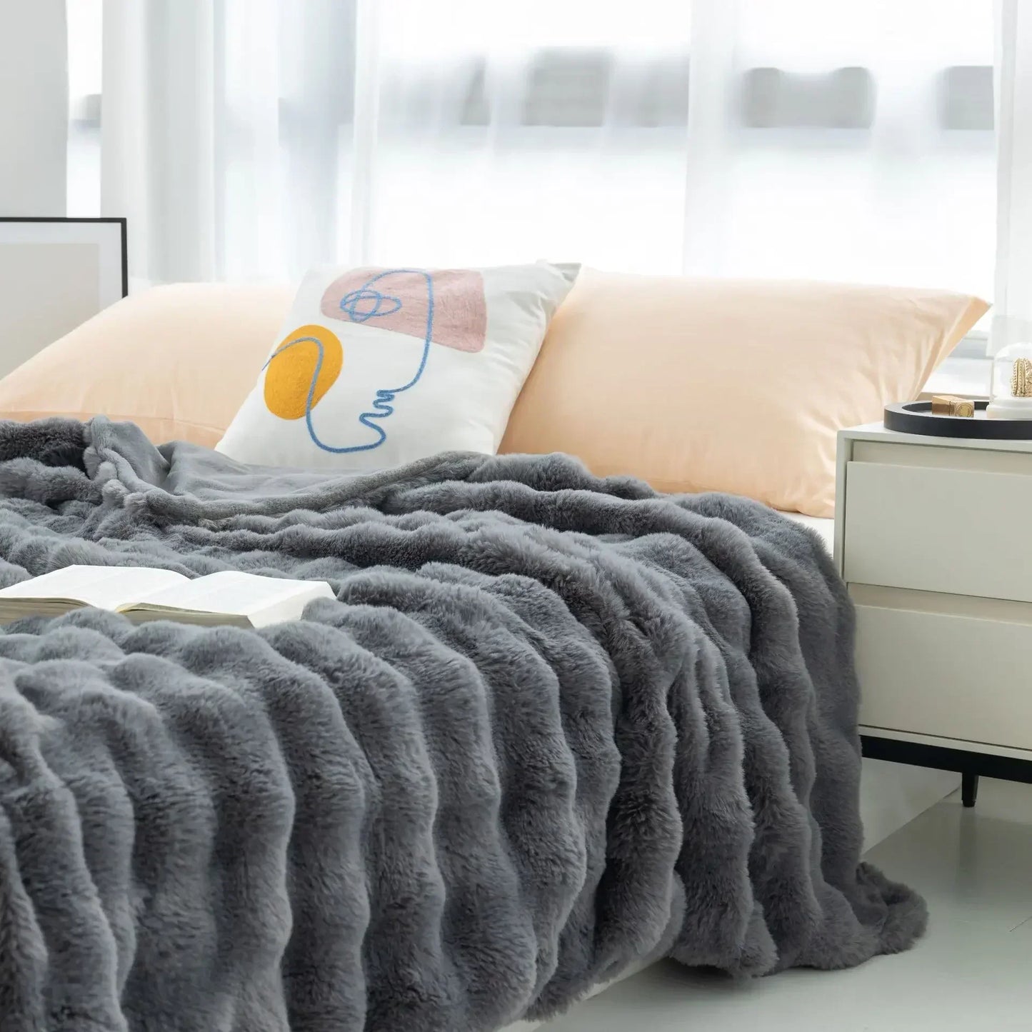 Luftpolster-Samtdecke für Sofa und Büro
