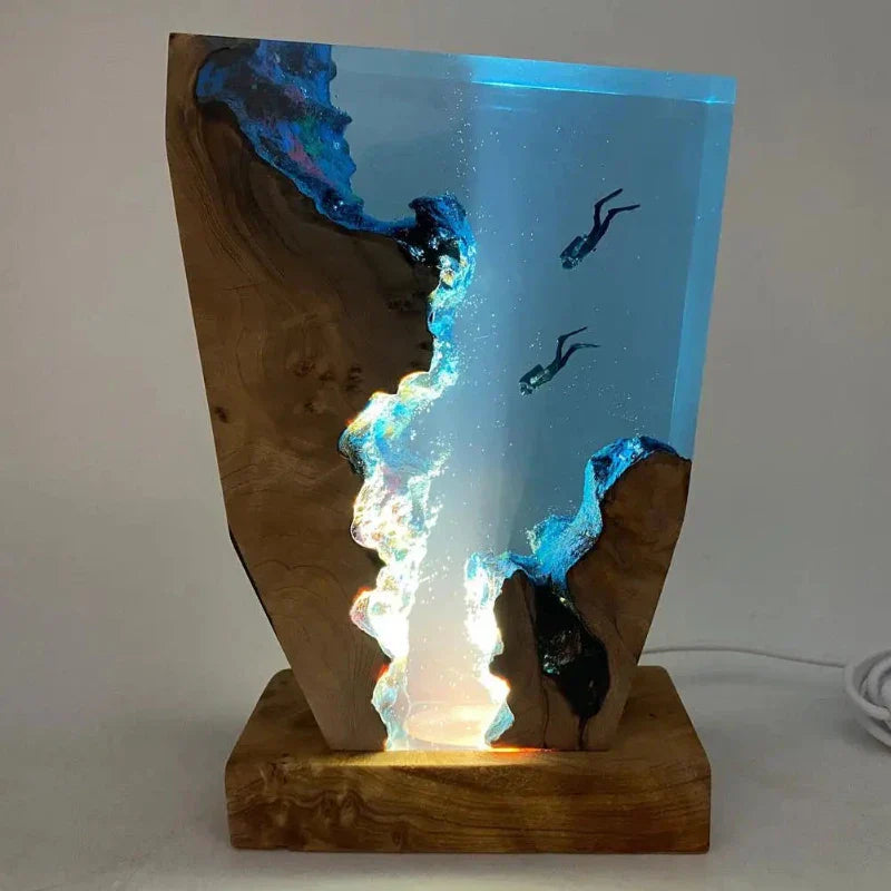 Aqualis – Tischlampe im Ozean-Karst-Design für elegante Meeresszenen