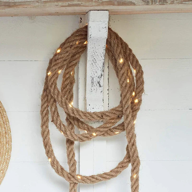Elias – Magische Seil-Lampe im Rustikalen Stil