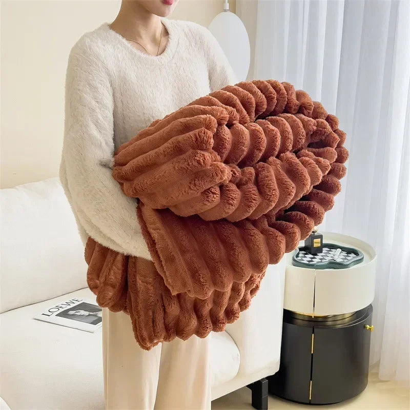 Weiche Plüschdecke aus Blasensamt