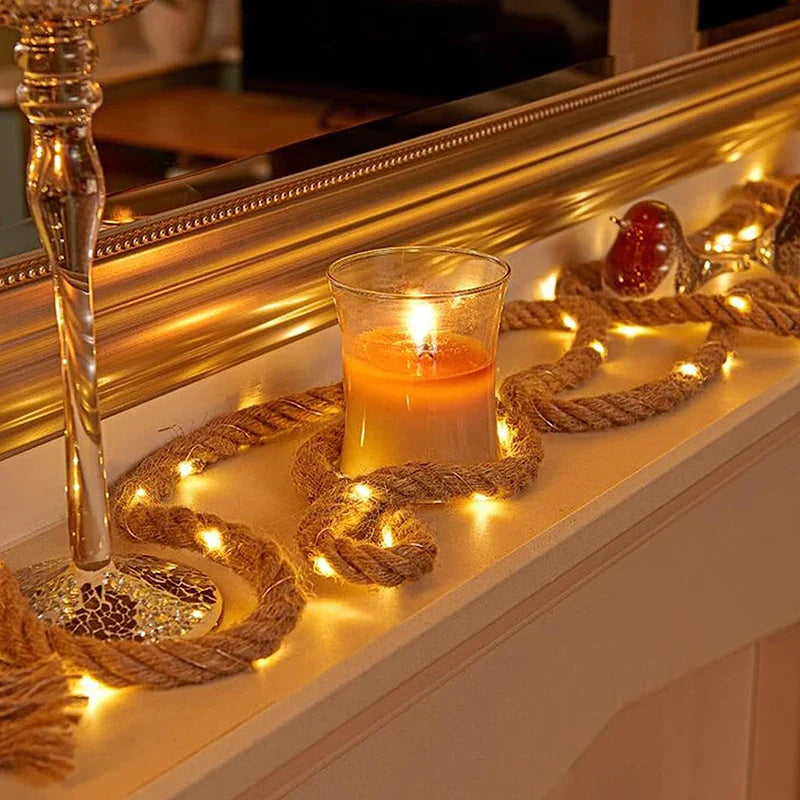 Elias – Magische Seil-Lampe im Rustikalen Stil