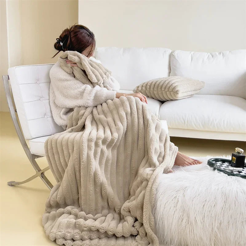 Weiche Plüschdecke aus Blasensamt