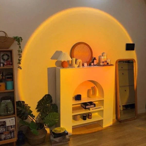 SonnenSchein – LED-Projektorlampe mit warmem Sunset-Effekt