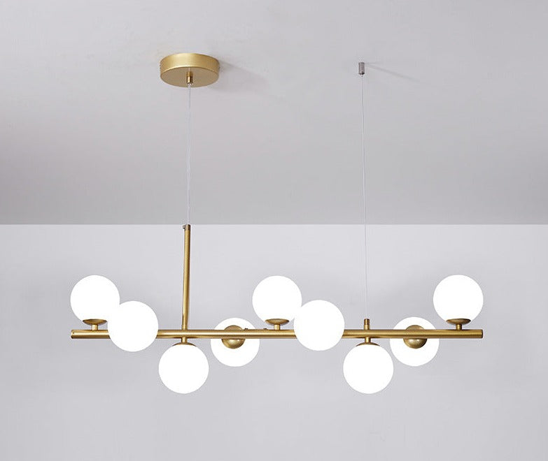 GoldLine – Eleganter Esstisch-Kronleuchter mit Designer-Flair