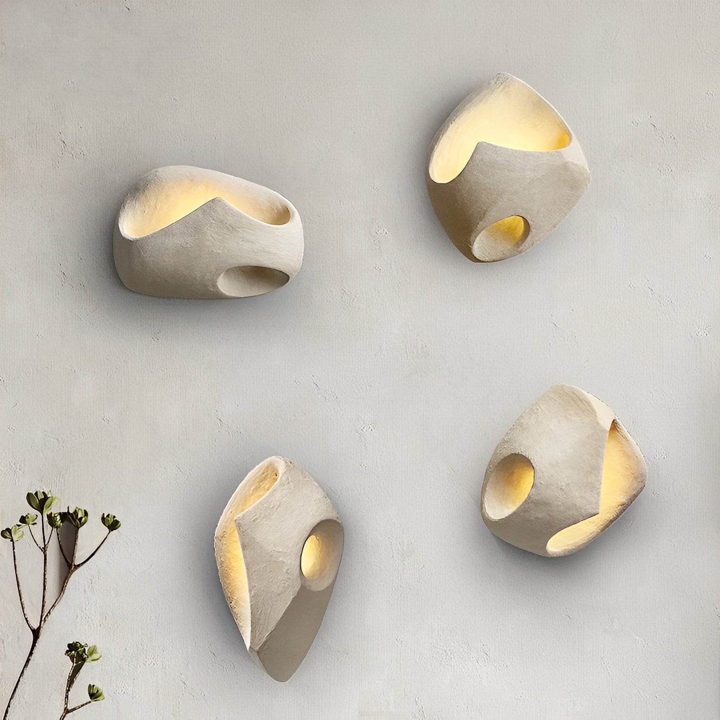 Edda – Wandlampe aus Beton im modernen Art-Déco-Stil