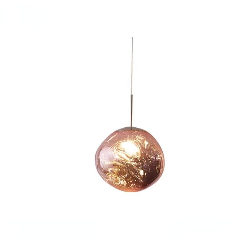 LavaGlow - LED-Pendelleuchte aus mundgeblasenem Lavaglas