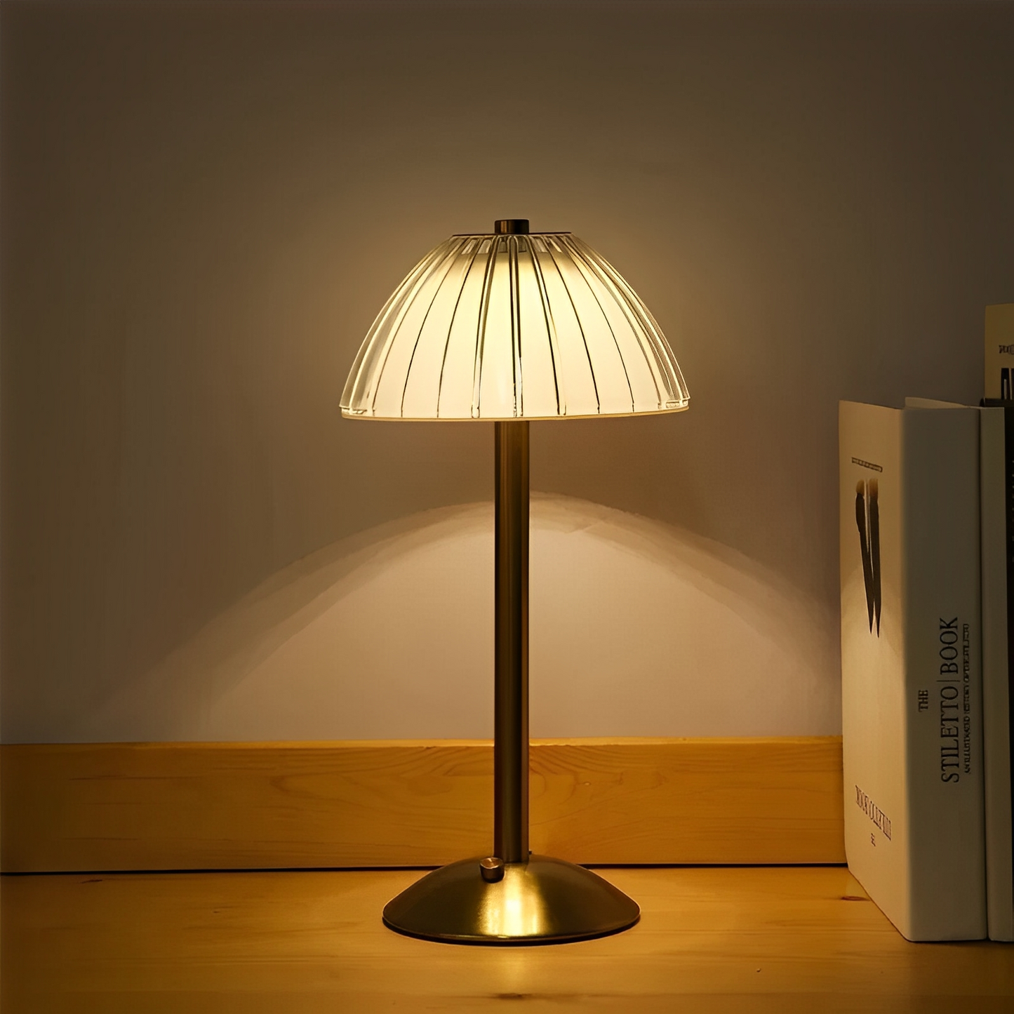 Lunaris – Drahtlose Kristall-LED-Lampe für den Tisch mit 3 Lichttönen