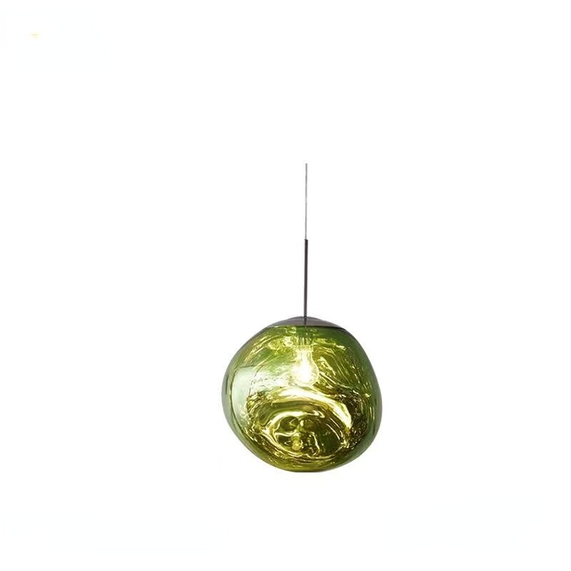 LavaGlow - LED-Pendelleuchte aus mundgeblasenem Lavaglas