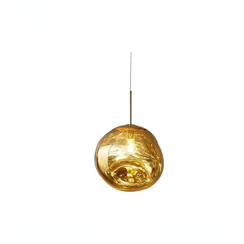 LavaGlow - LED-Pendelleuchte aus mundgeblasenem Lavaglas