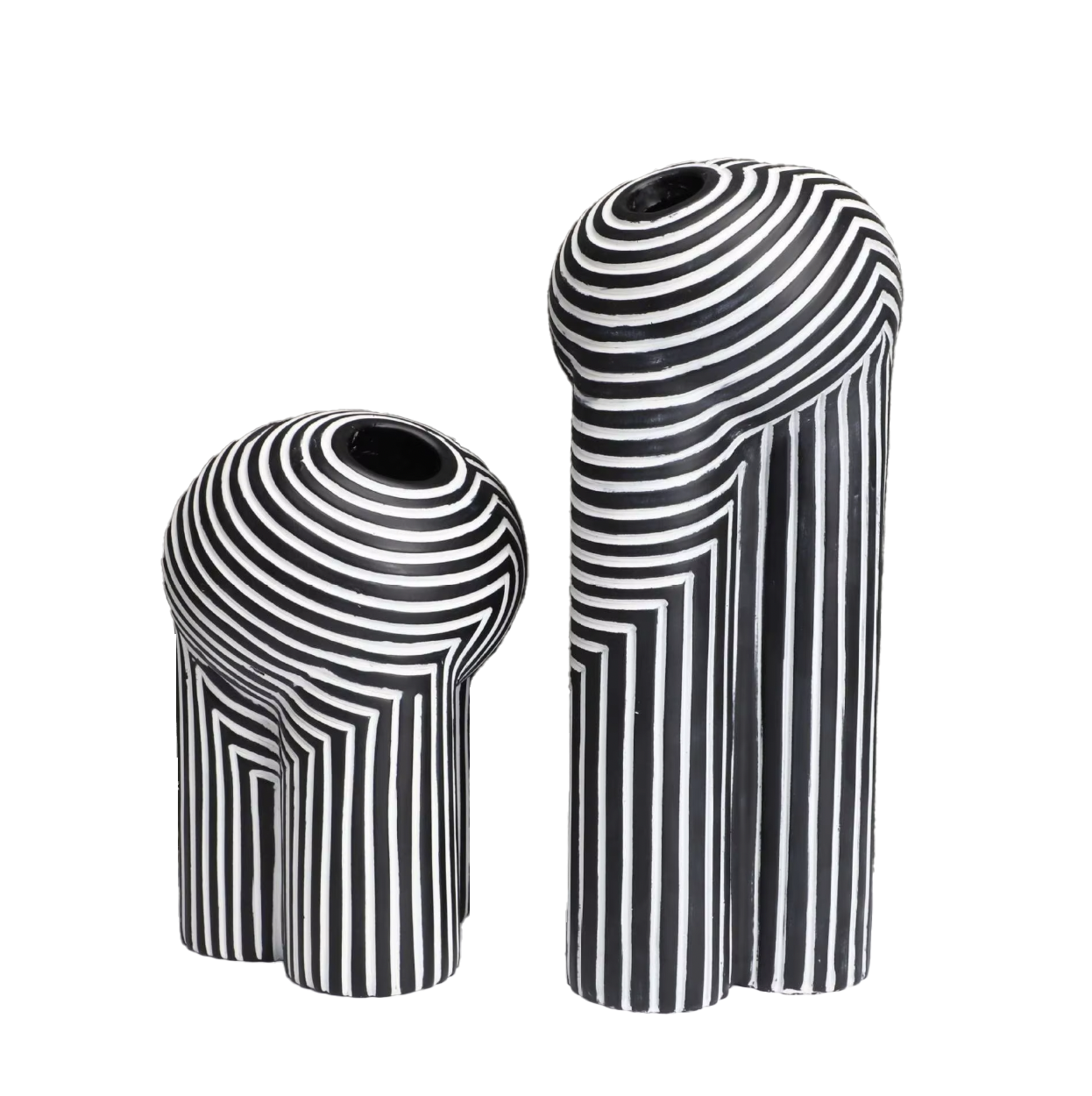 Vivienne – Europäische Vase mit Schwarz-Weiß-Muster