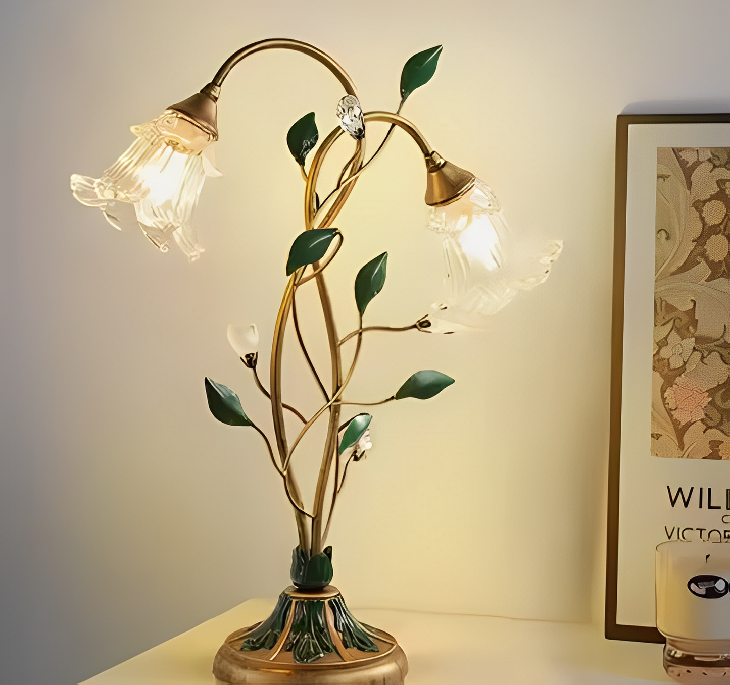 Ella – Französische Blumenschreibtischlampe